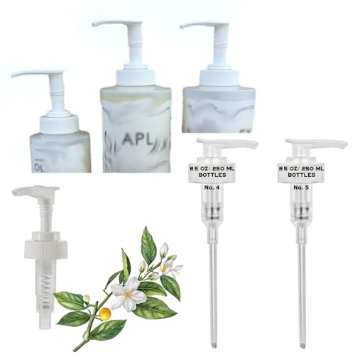 Dispenser Pumps Compatible with Olaplex No. 4 Fine Hair Shampoo and No. 5 Fine Hair Conditioner 8.5 oz, 250 ml Size Bottles, NOT for Liters, Two White Pumps Only, by Ultra Essentials (No. 4 & No. 5)
