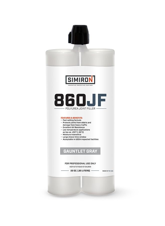 Polyurea Joint Filler 22Oz Cartridge - Fills Concrete Joints - Fast Setting, 100% Solids, VOC Free - Excellent UV Resistance, Moisture Insensitive, Large Shave-Time Window (Intellectual Gray)