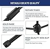 CROWNSHOP Microphone Stand 82-139cm with Telescopic Boom Adjustable and Portable Collapsible Studio Holder with Tripod Base Mic Clip Adapter for Musicians Parties and Stages #3