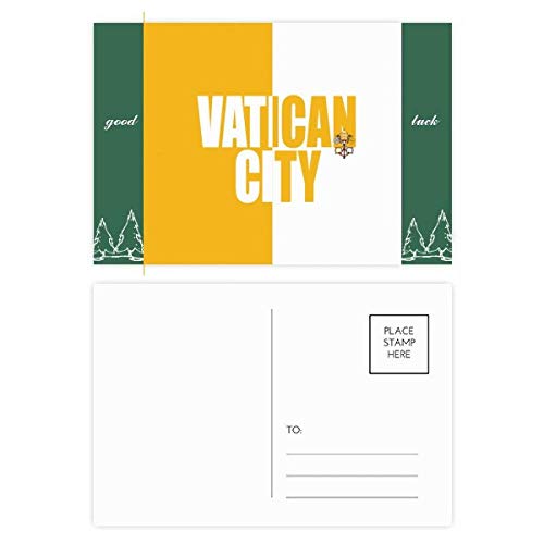 Cartes postales Vatican avec drapeau et nom du pays par DIYthinker en lot de 20 pièces multicolores