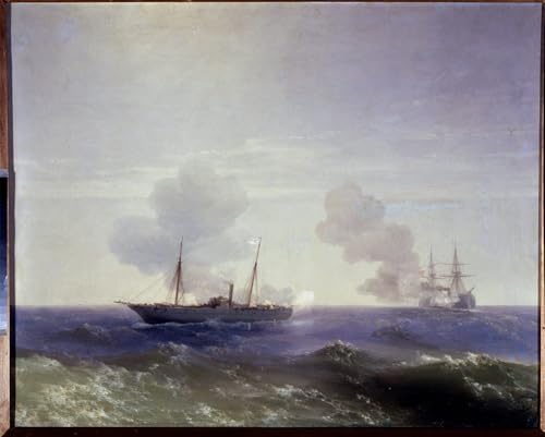 Pintura naval rusa Vesta póster de lienzo Aivazovsky decorativo 60x90cm