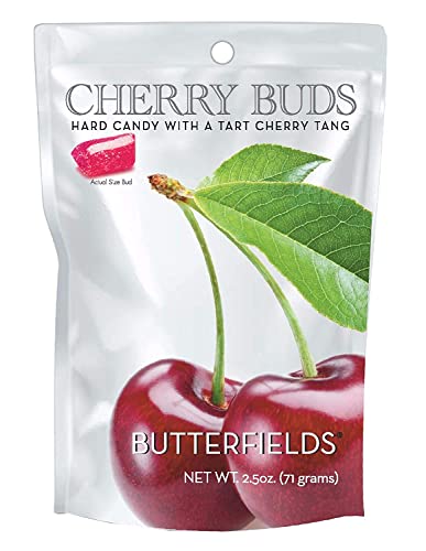 Butterfields Candy - Gourmet, Old-Fashioned Cherry Buds Hard Candy | Gluten Free | Made With 100% Real, Pure Cane Sugar | Handcrafted In The Usa- 2.5Oz (3 Pack) #TOP5