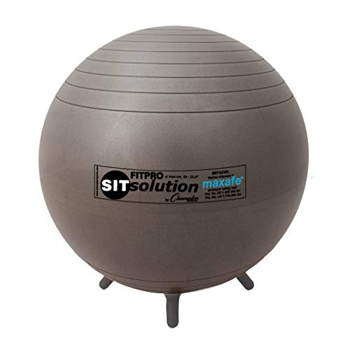 Champion Sports BRT65WL 65 cm Maxafe® Sitsolution Ball with Stability Legs
