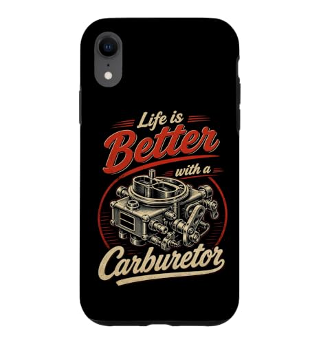 Life is Better With a Carburetor: Car Mechanic Funny Graphic �X�}�z�P�[�X iPhone XR �p