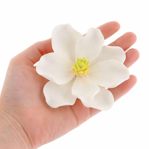 Global Sugar Art Magnolia Blossom Sugar Cake Flowers, White, Large, 3 Count by Chef Alan Tetreault