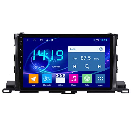 10.1" Android 8.0 Autoradio mit Bluetooth Freisprecheinrichtung für Toyota Highlander 2015-2018 2 Din Autoradio mit Navi WiFi Lenkradkontrolle