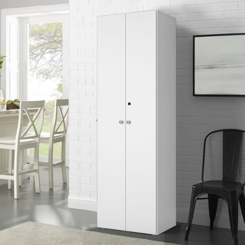 Catálogo para Comprar On-line Alacenas Top 5. 48 MOBI Alacena de Madera para Cocina Varsovia - 2 Puertas 4 Estantes1 Color Blanco – Largo 53cm x Alto 170cm - Mueble para Almacenamiento de Despensa