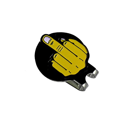 Andoji Golf Gifts Middle Finger Golf Ball Marker 4 Pack with Magnetic Hat Clip