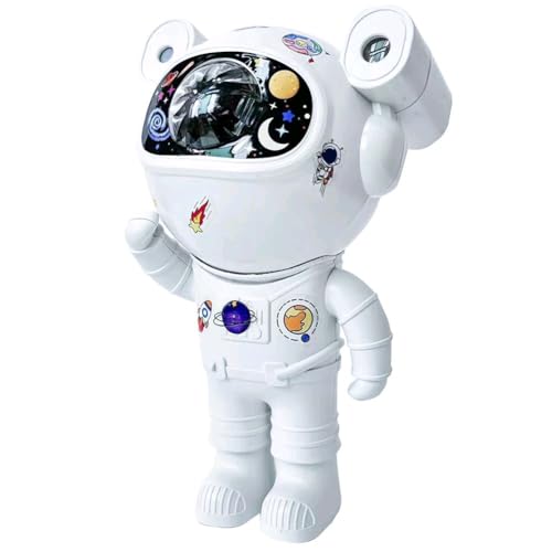 Image of Abs Astronaut (Speaker) Galaxy Projector Lamp with Inbuilt Bluetooth Speaker Robot Star Sky Space Night Light with Remote 360 Adjustable for Home, Gifts, Baby, Gaming Room and Dance Party, Led