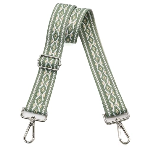 Image of LEMEDE Purse Strap Adjustable Replacement Crossbody Bag Straps Retro Jacquard Embroidery Shoulder Straps for Shoulder Bag