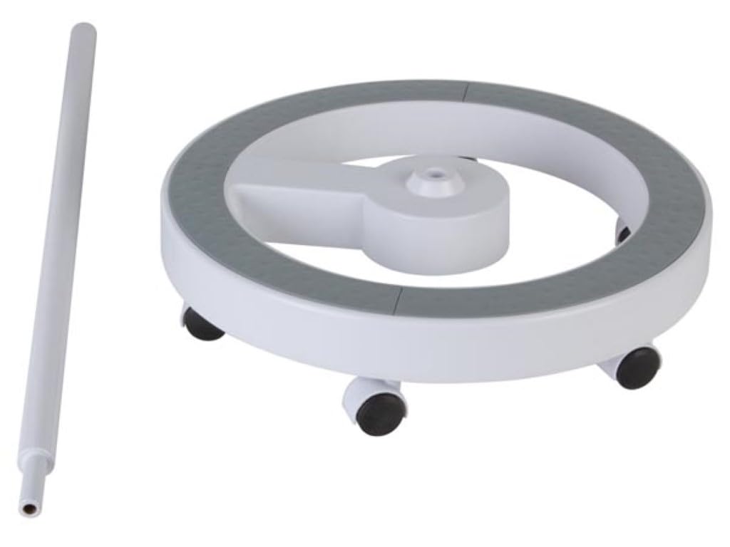 Velleman Rollbare Tischständer für Lupenlampe, passend für VTLAMP und VTLLAMP Serie, stabile Metallbasis, mobil auf Rädern, ideal für Werkbank, Elektronik, Kosmetikstudio, präzise Beleuchtung