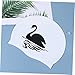 BESPORTBLE Elegant Swan Silicone Cap Women's Waterproof Swimming Hat Ear Protection Soft Stretchy for Long Hair for Pools