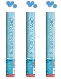 con coriandoli colore CELESTE 3x Cannone Tubo Sparacoriandoli CORIANDOLI CELESTE - TUBO lancia coriandoli da 40cm - per compleanno, anniversario, battesimo, nascite, feste o party