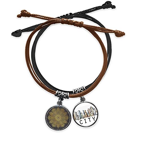 Bracelet feuille d'or thaïlandaise ajustable en cuir sidi contre l'inconfort