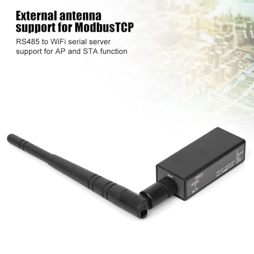 Serwer urządzeń Szeregowych WiFi, Serwer Szeregowy na WiFi z anteną zewnętrzną Interfejs RJ45 Ethernet, Transceivery Sieciowe