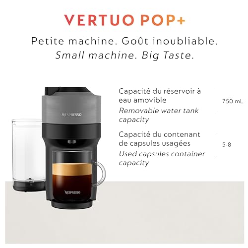 Nespresso Original Vertuo Pop+ Coffee & Espresso Maker by Breville, Grey - image 6