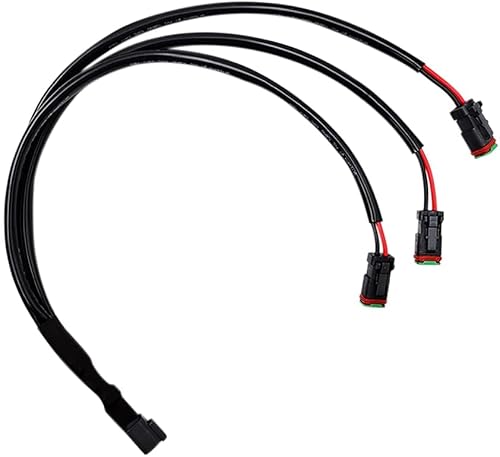 Miniatura 8 de BAR AUTOTECH Cables 3 en 1, salidas Deutsch DT DTM, conectores hembra, adaptadores de enchufe compatibles para lámpara de araña de trabajo LED,