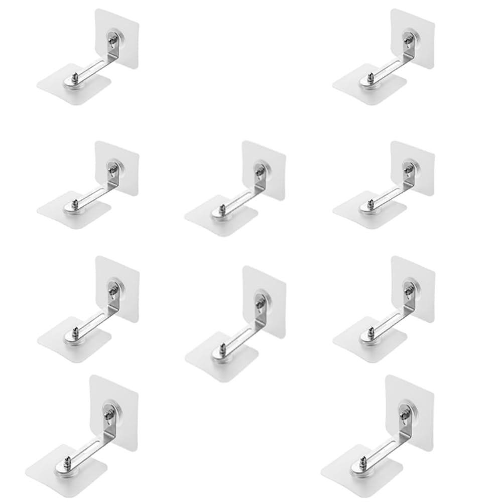 Yalihaixia Transparent 10Pcs Anti-Tip Wall Anchor Kit - No Drill Install For Furniture And Shelf - Baby Proofing Gear To Prevent Falling - Child Safety