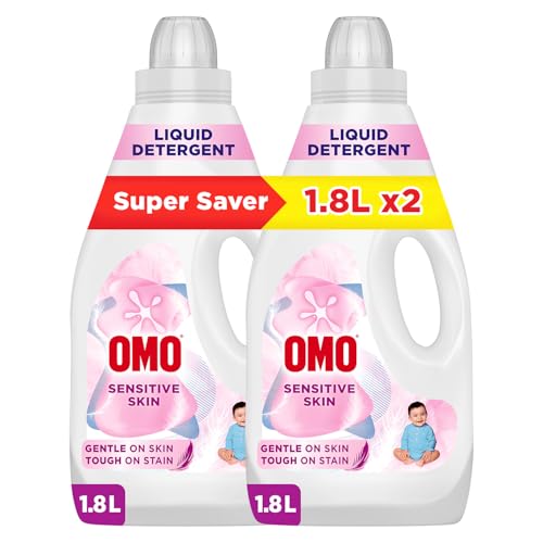 OMO Liquid Laundry Detergent for sensitive skin gentle on skin tough on stains 1.8 L x 2