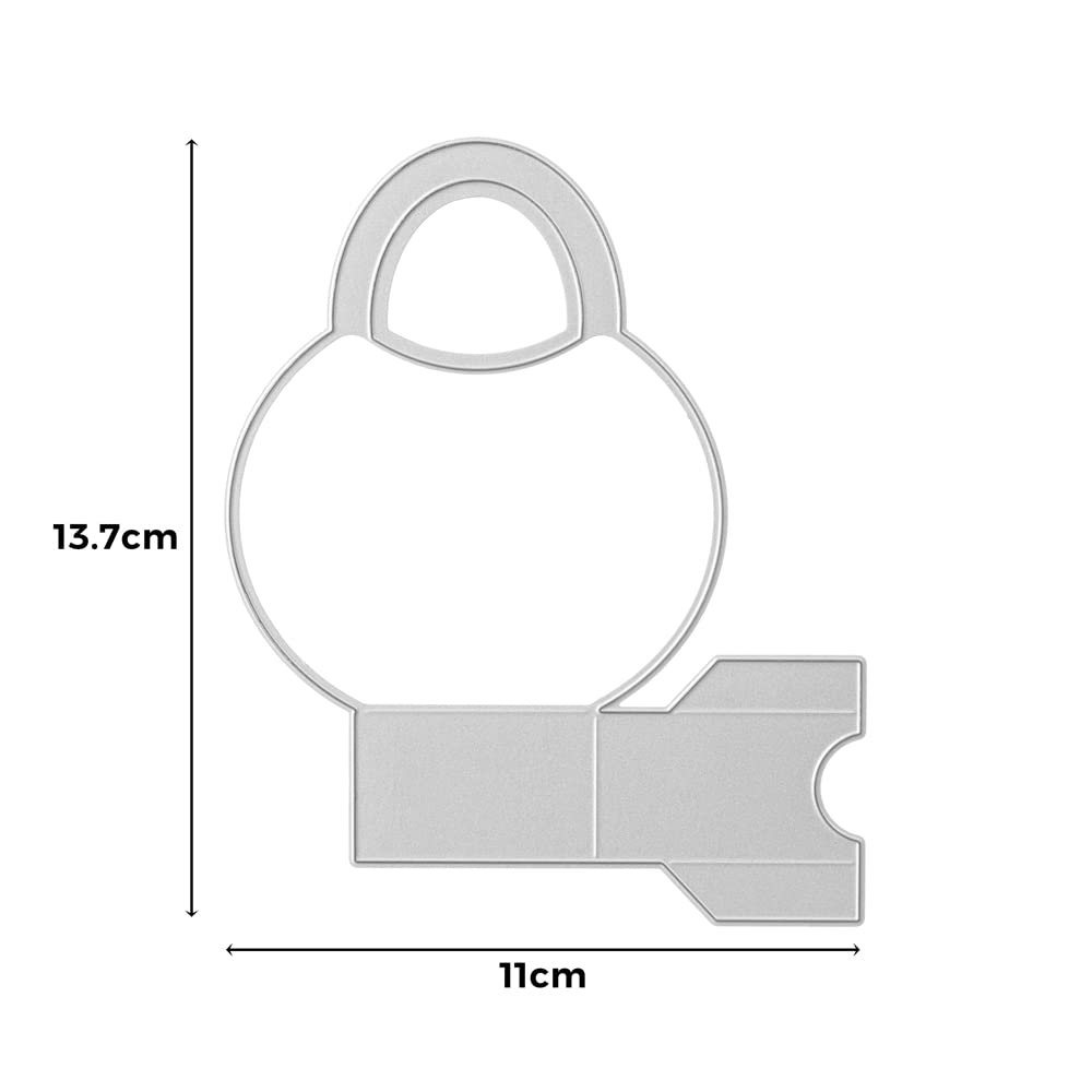 IDEEN MIT HERZ Stencil Per Punzonatura Albero 10 Cm X 11,7 Cm
