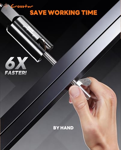 Crosstar 5PCS Wing Nut Driver Set, 1/4 Inch Hex Shank Power Driver Sleeves,CR-V Steel and Anti-Rust, Fits Impact Drill & Driver and Electric Screwdrivers for Eye Bolts,C-Hooks,Panel Nuts,Wire Twisting - Thumbnail 4