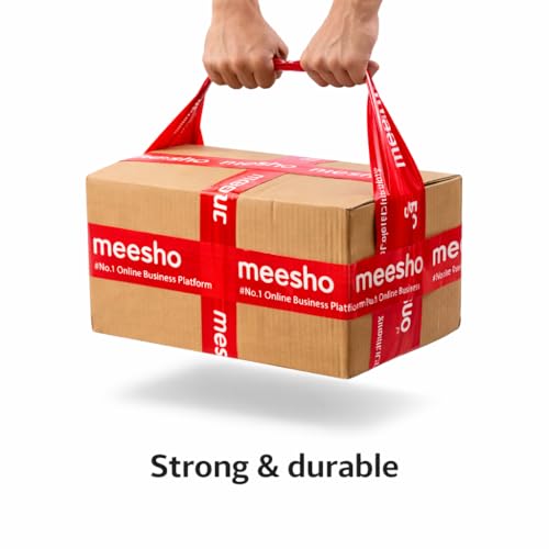 Image of Meesho Packing Tape 65 Meter x 48 mm 2 Inch Printed BOPP Packing | JPPL Meesho Packing Tape 65 Meter x 48 mm 2 Inch Printed BOPP Packing Material for E-Commerce Shipping and Small