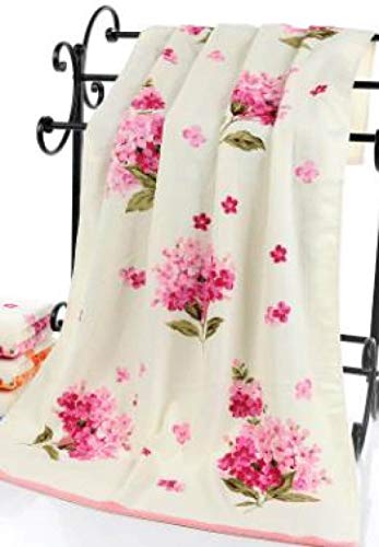Badetuch, 70 x 140 cm, Blumenmuster, Baumwolle, Badetücher für Erwachsene, Strand-Frottee, Badetuch mit Blumenmotiv, 4 Stück Cover
