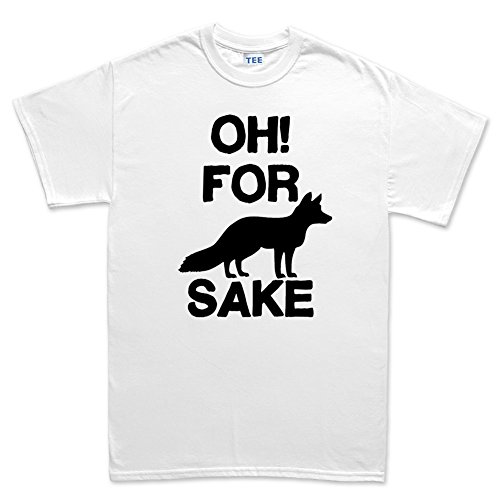 FFS for Fox F*CKS Sake - Maglietta Funny Loose Fit (Tee), bianco, XL