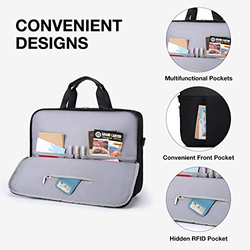 Light Flight 17.3 Inch Laptop Bag, Expandable Briefcase For Men Women,Slim Laptop Case For Computer,Travel Business Bag,Black #TOP3