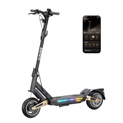 NAVEE NAVEE GT3/ST3/GT5 Series Electric Scooter, 20/25 MPH Top Speed, 30-55.9 Miles Max Range, 1000-1638W Motor with Dual Suspension, 10" Tires, Foldable for Adults Teens