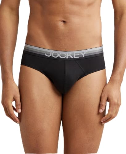 Image of Jockey US07 Men Super Combed Cotton Elastane Stretch Solid Brief with Ultrasoft Waistband
