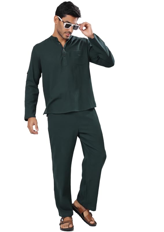 london hills Men's Cotton Solid Pyjama set-picture-27