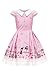 BlackButterfly Enfants Robe de Fille Années 50 Vintage Sunshine 'Olivia' (Rose, 3-4 Ans)