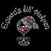 A01 Santa's Little Helper Wine Humor Iron on Transfer Rhinestones Dimensions: