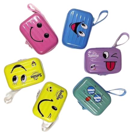 Genric (Pack of 3 pcs) Very Cute Small Hand Purse Multicolor with Chain for Girls Kids/Handbag/Sling Bag/Purse/Stylish Bags for Girls Kids with Emoji/Expression Bag/Birthday Return Gift for Kids (B0CHJP57VK) Amazon Price History, Amazon Price Tracker