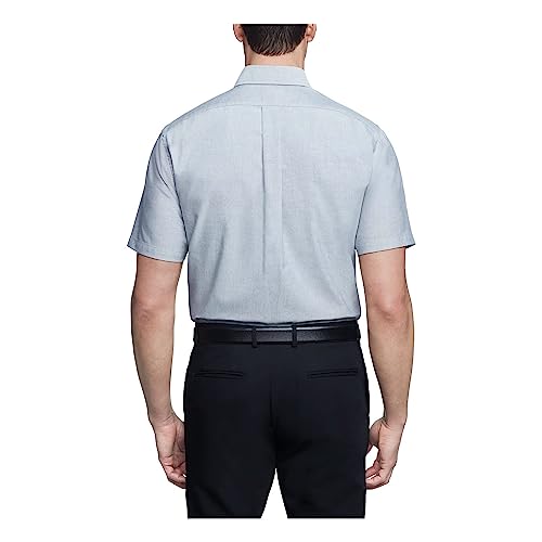 Van Heusen Men's Short Sleeve Dress Shirt Regular Fit Oxford Solid, Greystone, X-Large by Van Heusen - Used condition - Image 2