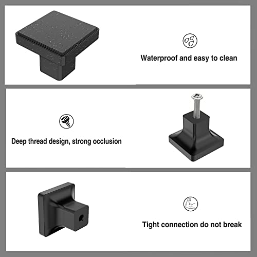 Amerdeco 10 Stück Möbelknöpfe Schrankknöpfe Schwarz Schubladenknöpfe Knauf Für Schrank Türknauf Kommodenknöpfe Schrankknöpfe
