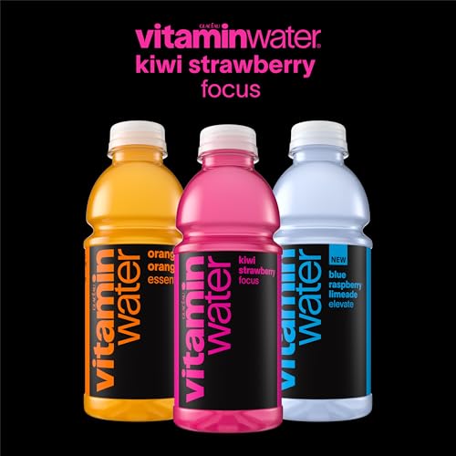 Image of vitaminwater Focus Kiwi Strawberry Nutrient Enhanced Flavored Water Beverage, 20 fl oz Bottles, 12 Pack