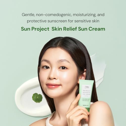 THANKYOU FARMER Sun Project Skin Relief Sun Cream SPF50+ PA++++ 50ml - Crema solare da viaggio, Crema solare viso per pelli sensibili, Crema solare coreana per il viso - 2