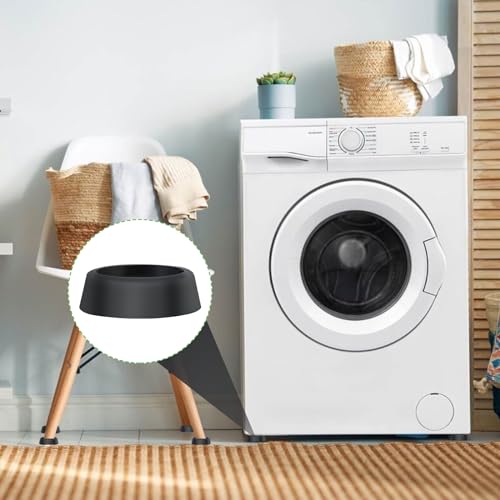 Aubess 8 Stück Schwingungsdämpfer Waschmaschine, Schwarz Anti Vibration Waschmaschine Füße, Rund Waschmaschine Dämpfer, Vibrationsdämpfer Waschmaschine für Trockner Kühlschrank Tisch Stuhl