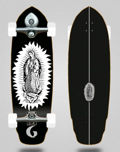 Glutier Surfskate Complete With Buri Surf Skate Skateboard Trucks - Jay Black 32 Special Glutier Surfskate Complete With Buri Surf Skate Skateboard Trucks - Jay Black 32 Special