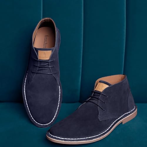 LOUIS STITCH Suede Leather Chukka Boot for Men | High Ankle Casual Office & Trekking Shoes | Hiking Boot | Stitch Down Desert LSSD