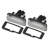 A ABSOPRO Feux De Plaque D'Immatriculation Led Extérieurs Pour Voiture Blanc Pour Mercedes Benz Slk 350 2005 2011 No.2038200256   Lot De 2