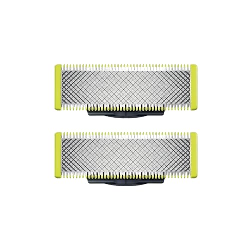 Pack de 2 cuchillas de repuesto compatibles con Philips OneBlade – Cabezal de corte, afeitado preciso, accesorio recortado, pieza de repuesto, compatible con OneBlade Accesorio – OneBlade Recambio