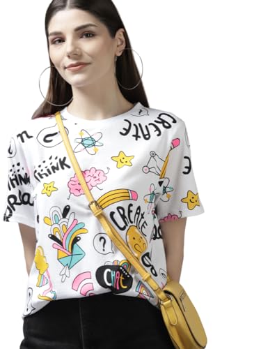 Image of THE DRY STATE Women Cotton Half Sleeve T-Shirt