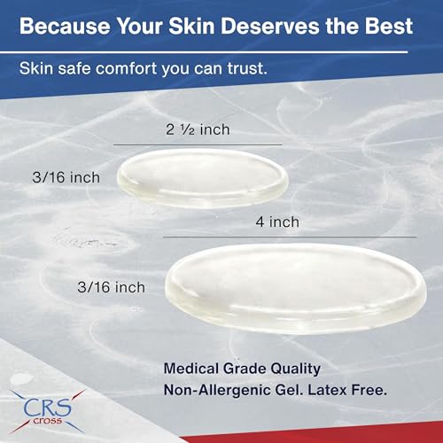 CRS Cross Gel Discs. 2 1/2 inch Ankle Gel Pads. Premium Cushion and Protection for Ice Skates, Hockey, Roller Skating, Inline, Hiking, Riding, and Ski Boots. - Thumbnail 5