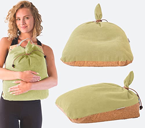 MONK & LLAMA Meditation Cushion Floor Cushion for Yoga & Sitting Zafu Pillow for Proper Posture & Spinal Alignment Comfortable Buckwheat Support with Washable Cover for Meditation Home & Office