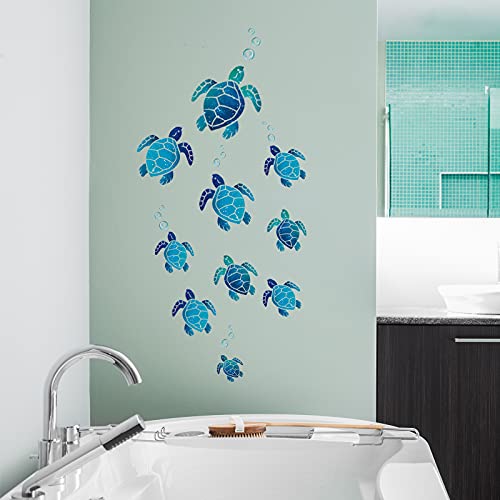 Nuanchu 28 piezas vinilos decorativos marinos infantiles miniatura 5
