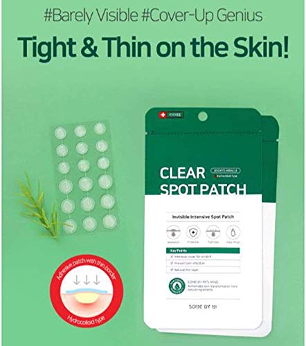 SOME-BY-MI-30Days-Miracle-Clear-Spot-Patch-18ea-10mm9ea12mm9ea SOME BY MI 30 Days Miracle Clear Spot Patch - Pack of 1, 18 Counts, 2 Size(10mm 9Counts, 12mm 9Counts) - Invisible Hydrocolloid Skin Trouble and Pimple Patch with No Irritation - Korean Skin Care