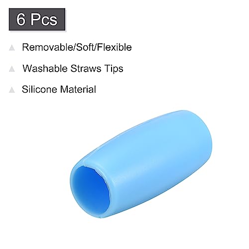 6 piezas puntas de silicona para pitillos reutilizables miniatura 3
